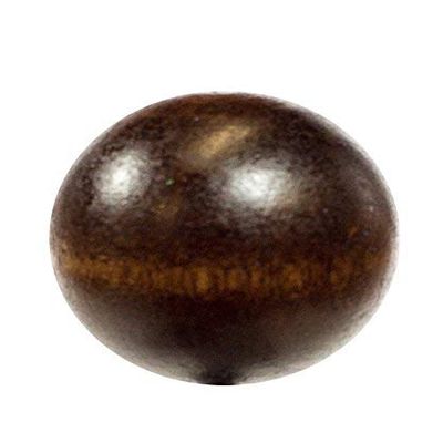 Walnut Dark Lamp Finial Wood Ball 1.45" h