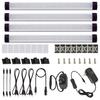 AIBOO LED Under Cabinet Lighting Kit, LED Strip Light,Shelf Lights Direct Wire, 12V Dimmable Kitchen Light Bar Linkable with Rocker Switch and Plug in Adapter (4 Panels,Warm White) view 1