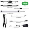 AIBOO LED Under Cabinet Lighting Kit, LED Strip Light,Shelf Lights Direct Wire, 12V Dimmable Kitchen Light Bar Linkable with Rocker Switch and Plug in Adapter (4 Panels,Warm White) view 3