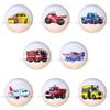SET OF 8 KNOBS - Transportation Kids Room - DECORATIVE Glossy CERAMIC Cupboard Cabinet PULLS Dresser Drawer KNOBS view 1