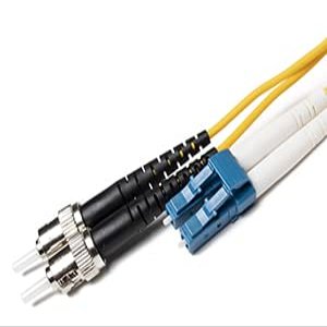 FiberCablesDirect LC ST OS2 Plenum Fiber Optic Patch Cable  Flame-Rated OFNP Corning Glass | 1.0m (3.3ft) | Fire-Safe for Ceiling Runs, Office Racks, Air-Handling Spaces