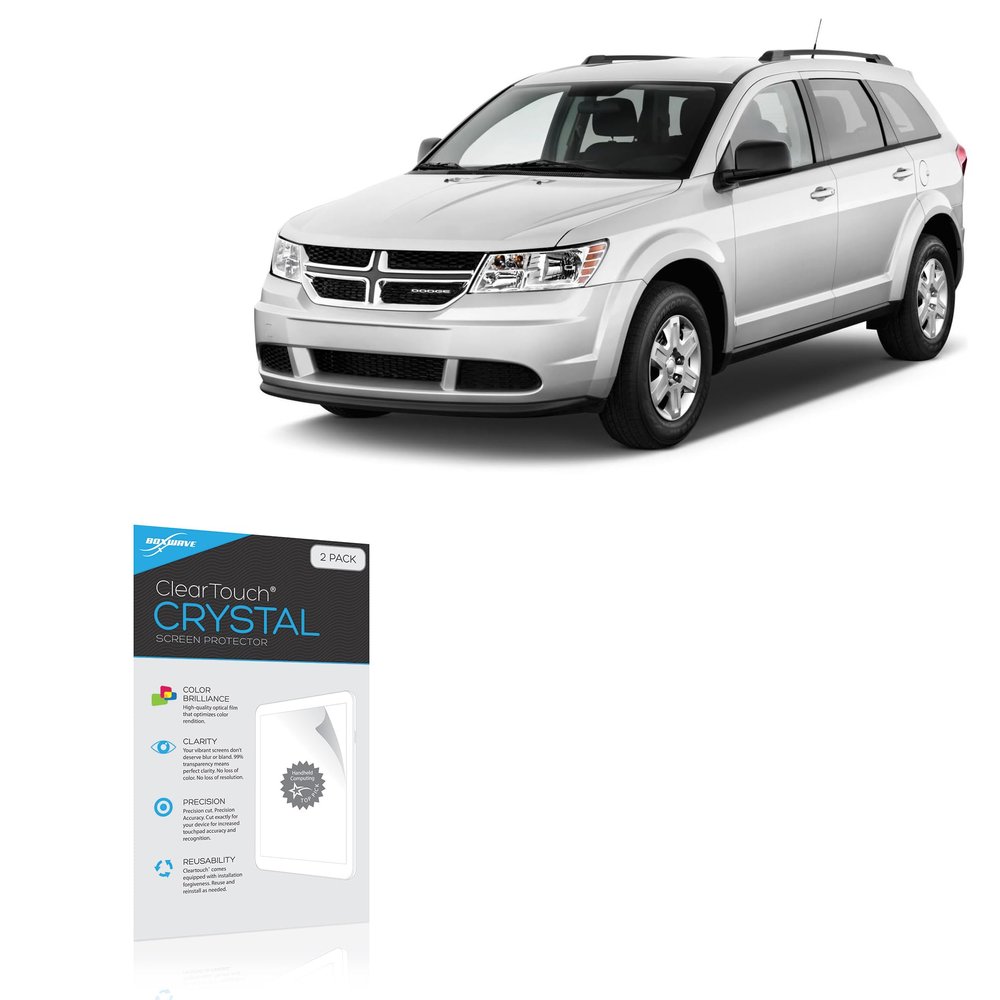 BoxWave Screen Protector Compatible with Dodge 2017 Journey Display (8.4 in) - ClearTouch Crystal (2-Pack), HD Film Skin - Shields from Scratches