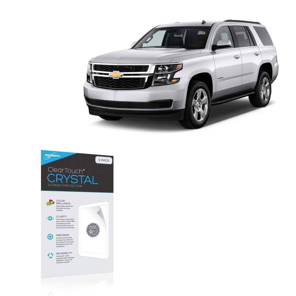 BoxWave Screen Protector Compatible with Chevrolet 2017 Tahoe Display (8 in) - ClearTouch Crystal (2-Pack), HD Film Skin - Shields from Scratches