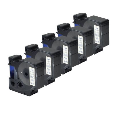 5PK D1 Label Cassette 45801 Blue on Clear Compatible with Dymo Label Maker Cassette Compatible for LabelManager 350D 400 500TS(3/4"W x 23'L)