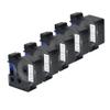 5PK D1 Label Cassette 45801 Blue on Clear Compatible with Dymo Label Maker Cassette Compatible for LabelManager 350D 400 500TS(3/4"W x 23'L) view 1