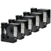 5PK D1 Cartridge Replace 45812 Black on Silver Label Cassette 19mm(3/4") Compatible for LabelManager 350D 400 500TS view 1