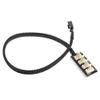CoCocina 4P Female to 4-Port Male PC Host Case CPU PC Fan Hub Cable for Multi Way PWM Fan view 4