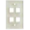 ACL Keystone 4 Port, Single Gang Wall Plate, White, 4 Pack view 2