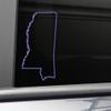 Mississippi Vinyl Decal Laptop Car Truck Bumper Window Sticker, 6.5" x 4", Purple view 1