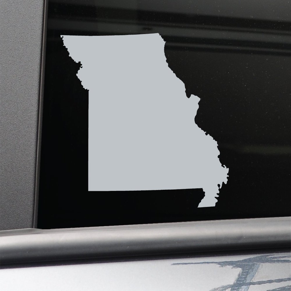 Nashville Decals Missouri Vinyl Decal Laptop Car Truck Bumper Window Sticker, 5.5" x 4.75", Gray