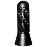 35mm Real Hand-Laid Black Carbon Fiber CNC Machined Billet Aluminum Short Super Euro Antenna Compatible with KIA