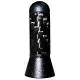 35mm Real Hand-Laid Black Carbon Fiber CNC Machined Billet Aluminum Short Super Euro Antenna Compatible with KIA