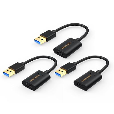 CableCreation 3-Pack USB C to USB Adapter, 5Gbps USB 3.1 to USB C Adapter