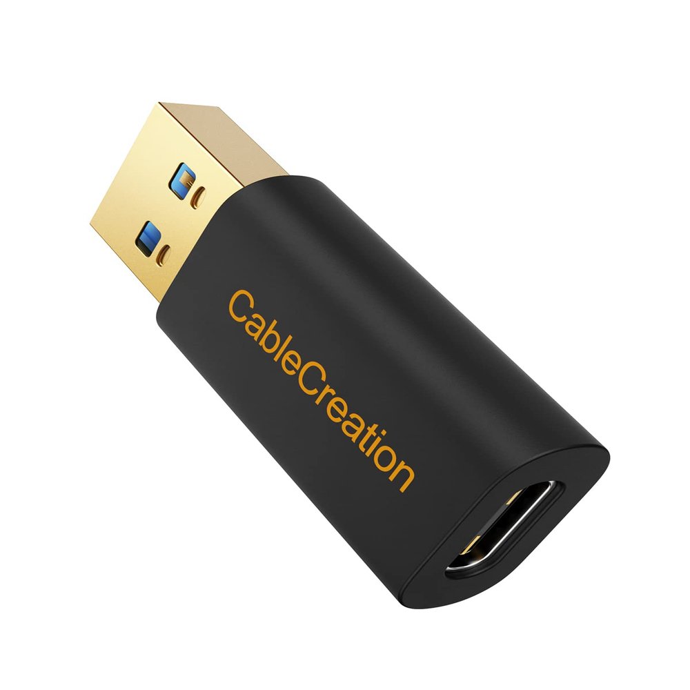 CableCreation USB C Female to USB Male Adapter, USB 3.1 5Gbps USB C to A Adapter Female for Laptops Logitech StreamCam VR Link for Charging
