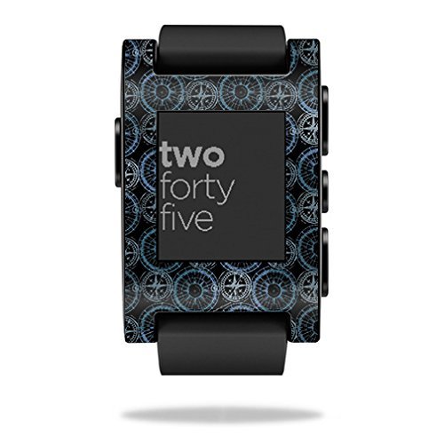 MightySkins Skin Compatible with Pebble Smart Watch Compass Tile | Protective, Durable, and Unique Vinyl Decal wrap Cover | Easy to Apply, Remove, and Change Styles | Made in The USA