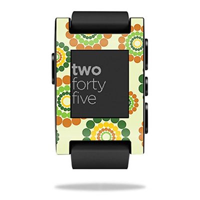 MightySkins Skin Compatible with Pebble Smart Watch  Hippie Flowers | Protective, Durable, and Unique Vinyl Decal wrap Cover | Easy to Apply, Remove, and Change Styles | Made in The USA