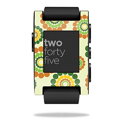 MightySkins Skin Compatible with Pebble Smart Watch  Hippie Flowers | Protective, Durable, and Unique Vinyl Decal wrap Cover | Easy to Apply, Remove, and Change Styles | Made in The USA