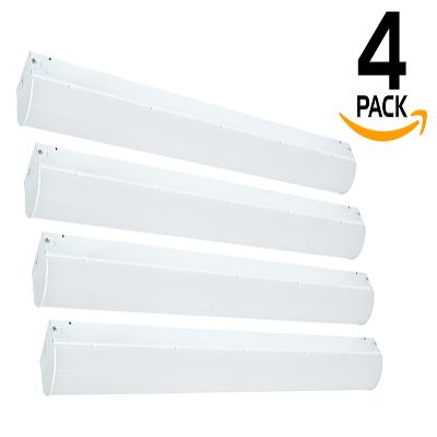Westgate 4FT 40W LED Hi-Tech Shop Light with Adjustable Suspension Cable High Lumen ETL Listed 4200 Lumens 4000K (4 Pack)