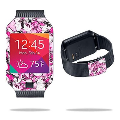 MightySkins Skin Compatible with Samsung Galaxy Gear 2 Neo Watch Butterflies | Protective, Durable, and Unique Vinyl Decal wrap Cover | Easy to Apply, Remove, and Change Styles | Made in The USA