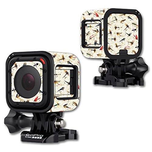 MightySkins Skin Compatible with GoPro Hero4 Session Fishing Flies | Protective, Durable, and Unique Vinyl Decal wrap Cover | Easy to Apply, Remove, and Change Styles | Made in The USA