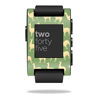 MightySkins Skin Compatible with Pebble Smart Watch  Llama | Protective, Durable, and Unique Vinyl Decal wrap Cover | Easy to Apply, Remove, and Change Styles | Made in The USA