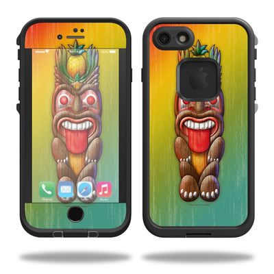 MightySkins Skin Compatible With Lifeproof iPhone SE (2020) / 7 / 8 - Tiki Man | Protective, Durable, and Unique Vinyl Decal wrap cover | Easy To Apply, Remove, and Change Styles | Made in the USA