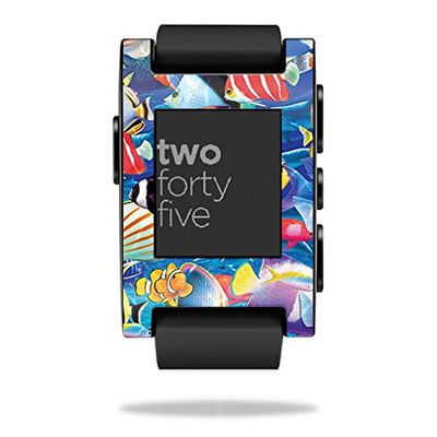 MightySkins Skin Compatible with Pebble Smart Watch Tropical Fish | Protective, Durable, and Unique Vinyl Decal wrap Cover | Easy to Apply, Remove, and Change Styles | Made in The USA