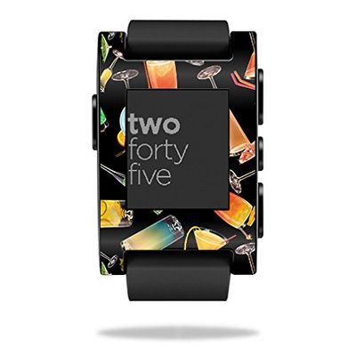 MightySkins Skin Compatible with Pebble Smart Watch Cocktail Therapy | Protective, Durable, and Unique Vinyl Decal wrap Cover | Easy to Apply, Remove, and Change Styles | Made in The USA