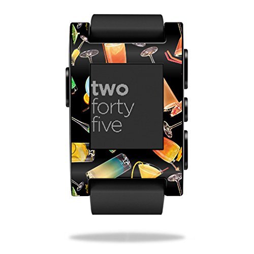 MightySkins Skin Compatible with Pebble Smart Watch Cocktail Therapy | Protective, Durable, and Unique Vinyl Decal wrap Cover | Easy to Apply, Remove, and Change Styles | Made in The USA