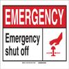 Brady 120734 Fire Emergency and Disaster Sign, Non-Reflective, Aluminum, 7" x 10" x 0.035", Black/Red/White view 1