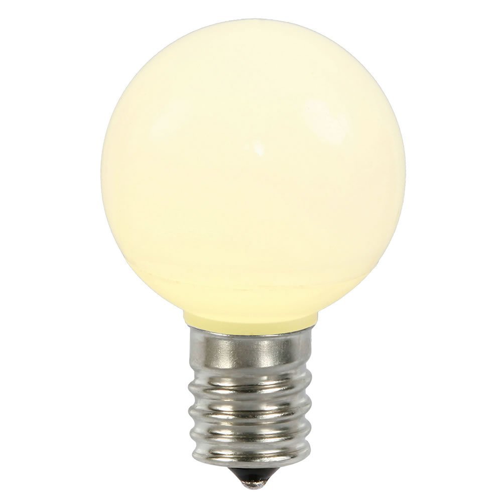 Vickerman 364536 - .96 watt G50 Warm White Ceramic LED Candelabra Screw (E12) Base (set of 5) Christmas Light Bulb (XLED5CG51)