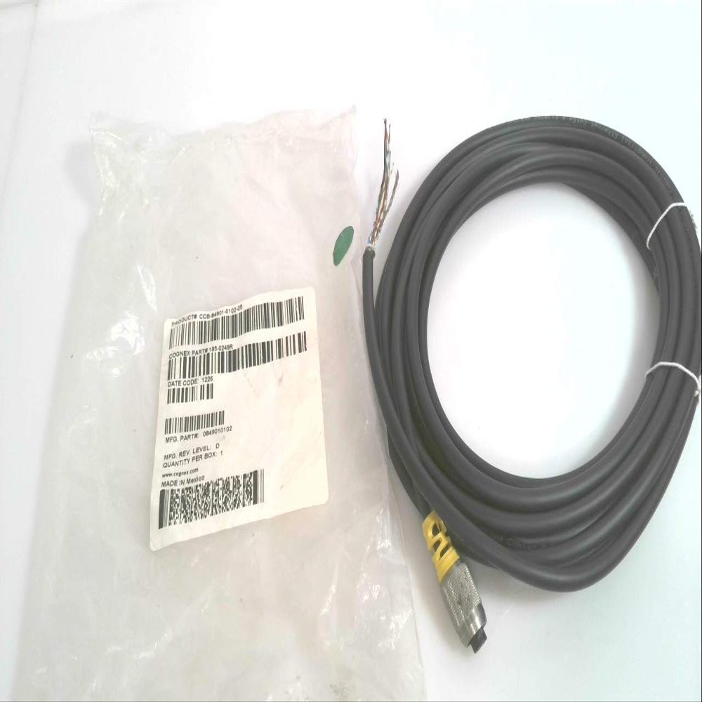 COGNEX CCB-84901-0102-05 5 Meter Cable (15'), 5000 Series, 8 Poles, Breakout Cable, in-Sight Standard. RS-232 Serial Communications, M12 Connection