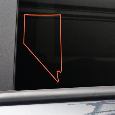 Nashville Decals Nevada Vinyl Decal Laptop Car Truck Bumper Window Sticker, 6" x 4", Orange