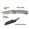 Cat 9-Inch Drop-Point Fixed Blade Knife with 7Cr17MoV Stainless Steel Blade, Micarta Handle, and Nylon Sheath  Heavy Duty, Comfortable Grip for Cutting - 980013 view 2