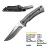 Cat 9-Inch Drop-Point Fixed Blade Knife with 7Cr17MoV Stainless Steel Blade, Micarta Handle, and Nylon Sheath  Heavy Duty, Comfortable Grip for Cutting - 980013 view 4