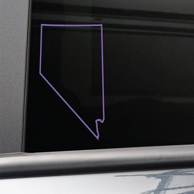 Nashville Decals Nevada Vinyl Decal Laptop Car Truck Bumper Window Sticker, 6" x 4", Purple