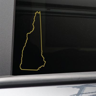 Nashville Decals New Hampshire Vinyl Decal Laptop Car Truck Bumper Window Sticker, 6.5" x 3.5", Metallic Gold Matte