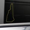 Nashville Decals New Hampshire Vinyl Decal Laptop Car Truck Bumper Window Sticker, 6.5" x 3.5", Metallic Gold Matte view 1