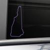 New Hampshire Vinyl Decal Laptop Car Truck Bumper Window Sticker, 6.5" x 3.5", Purple view 1