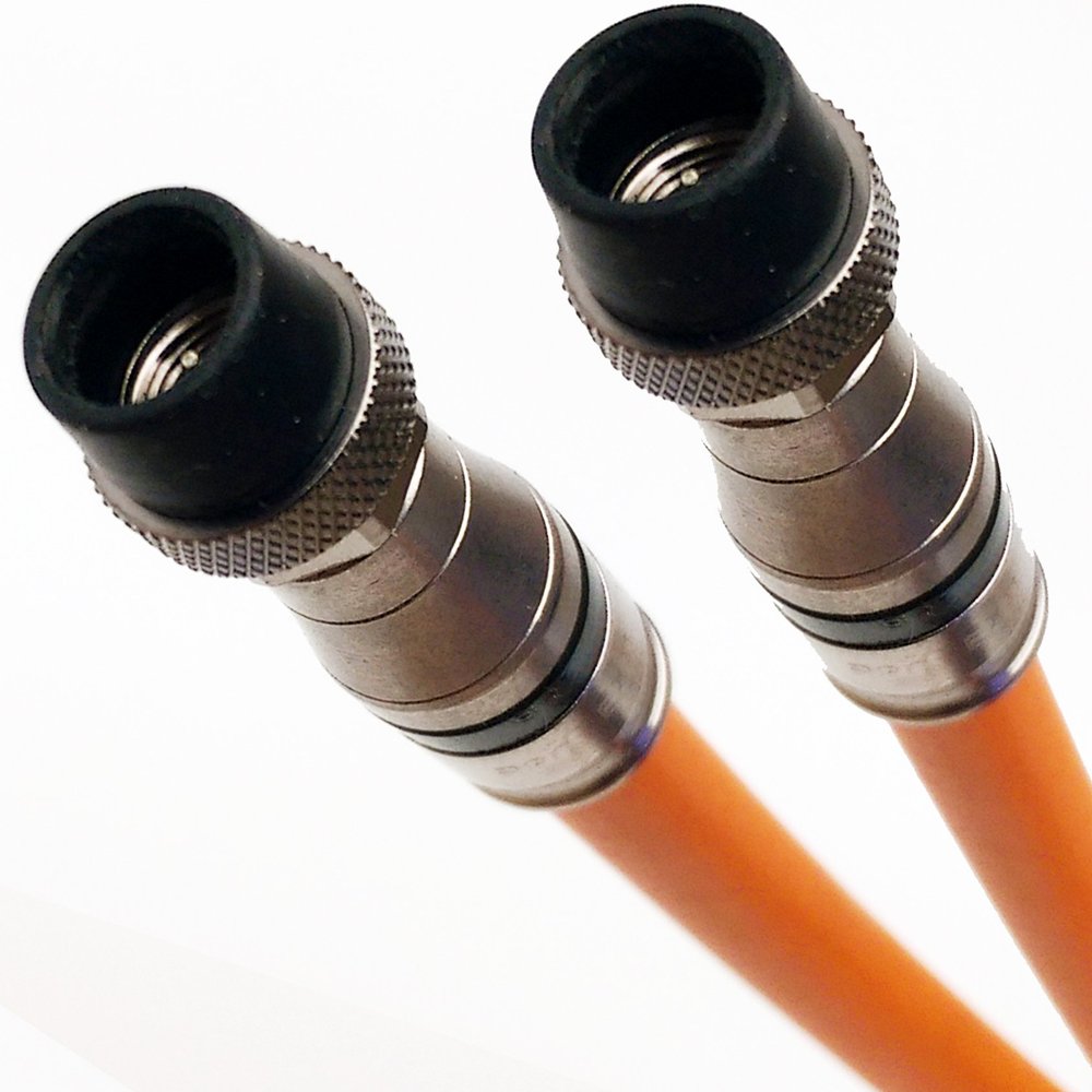 PHAT SATELLITE 260ft 3X Shields 14AWG 75 Ohm Gel Coat Braid Direct Burial RG-11 Underground COAXIAL Cable Belden PPC Anti-Corrosive Weather Boot CONNECTORS UL ETL Cut to Order Assembled in USA INTL