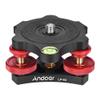 Andoer Tripod Leveling Base Leveler Tri-wheel Leveler with Bubble Level Bag for Canon Nikon Sony DSLR Camera view 1
