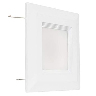 Westgate 15 Watt 6" Inch Recessed Lighting Kit with Baffle Trim - Square Shaped LED Retrofit Downlight - Premium Dimmable Light Fixture - Best Ceiling Lights - ETL Listed (3000K Soft White 1 Pack)