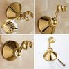 TINTON LIFE Universal Bathroom Adjustable Shower Head Wall Mount Holder Base Removable Bracket Shower Head Adapter for Kids or Adults(Triangle Titanium Gold) view 2