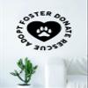 Boop Decals Adopt Foster Donate Rescue Dog Puppy Wall Decal Sticker Room Art Vinyl Beautiful Animal Shelter Pet Vet Paw Print Heart Love view 1