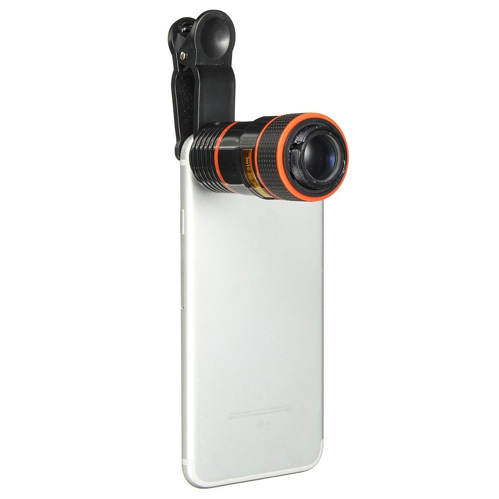 CoCocina Black Universal 8X Zoom HD Optical Telescope Lens for Mobile Cell Phone Camera