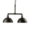 RUNNUP Industrial 25" Width Vintage Retro Hanging Steam Punk Dome Shaped Island Light in Black Finish 2 Lights view 1
