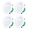 Westgate Lighting 12 Watt 4" Inch Recessed Lighting Kit Dimmable LED Retrofit Downlight with Integrated Smooth Trim 120V (6500K Daylight 4 Pack) view 1