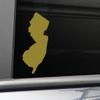 New Jersey Vinyl Decal Laptop Car Truck Bumper Window Sticker, 6.5" x 3.5", Metallic Gold Matte view 1