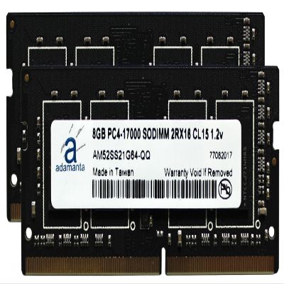 Adamanta 16GB (2x8GB) Laptop Memory Upgrade for MSi GS70 6QC 023FR Stealth DDR4 2133 PC4-17000 SODIMM 2Rx16 CL15 1.2v Notebook RAM