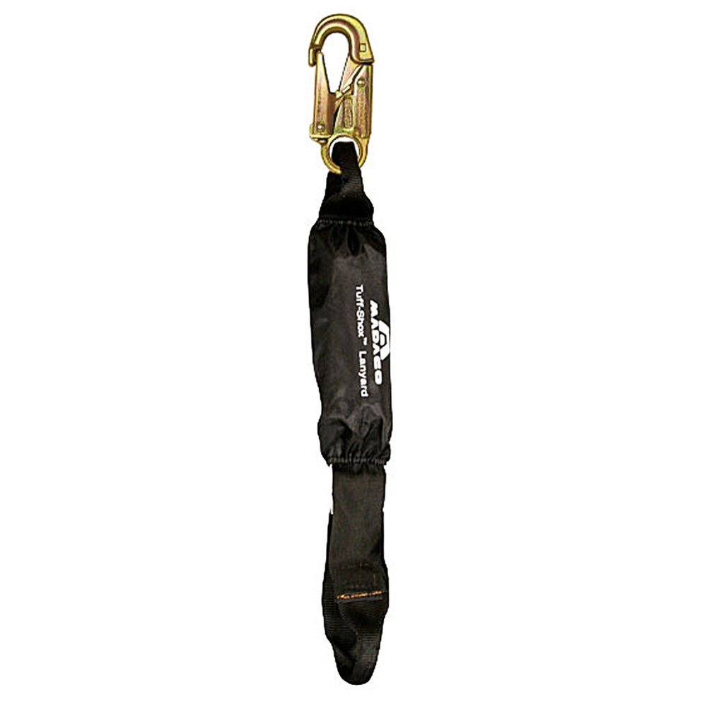 Madaco Roof Construction Fall Protection Heavy Duty Industrial Safety Internal Shock Absorbing Pack 2FT Snap Hook Lanyard ANSI OSHA L-613-01B